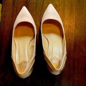 Dorothy Perkins Mauve and Bronze heels wide fit